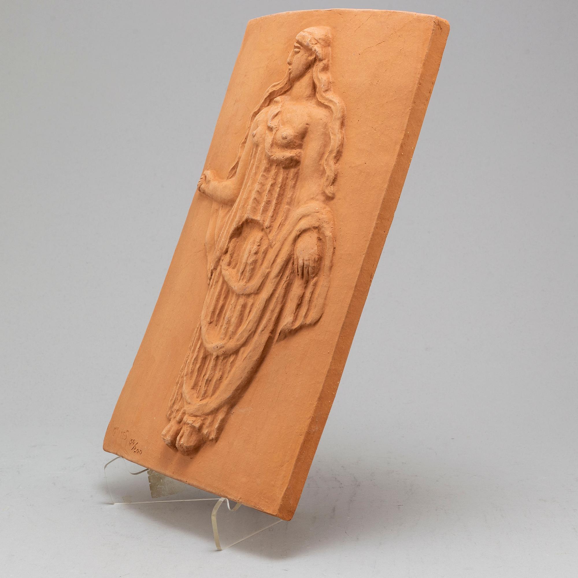 CARL MILLES, after, a wall relief in terracotta, signed C Milles and numbered 36/200.
