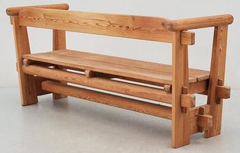 A stained pine sofa attributed to Axel-Einar Hjorth by Nordiska Kompaniet, 1930's.