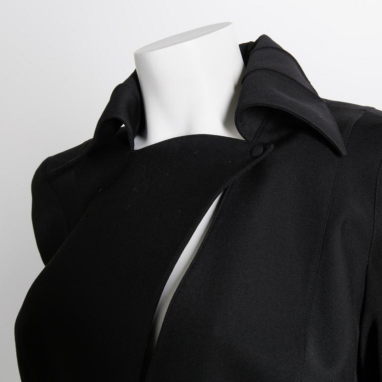 DRÄKT, Thierry Mugler, tvådelad dräkt bestående av kavaj samt kjol, storlek 42.