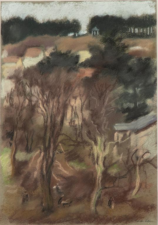 Lotte Laserstein, Landscape with temple.