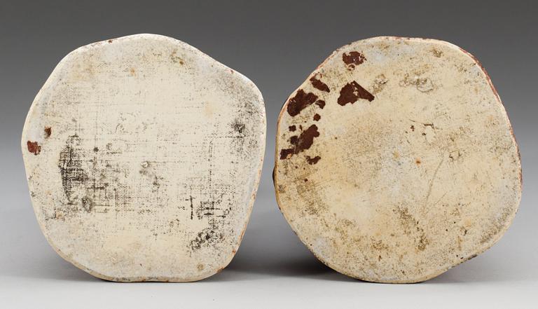 UNDERREDEN till CITRONSKÅLAR, två stycken, snarlika, kompaniporslin. Qing dynastin, Qianlong (1736-95).