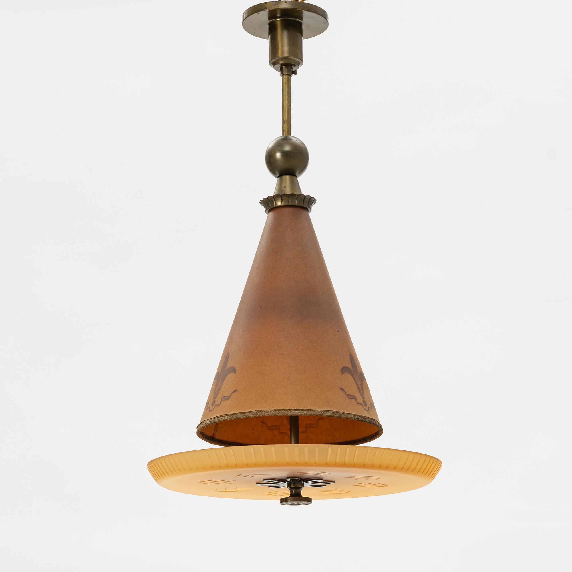 Harald Notini, a ceiling lamp model "6382", Arvid Böhlmarks Lampfabrik, 1930's.