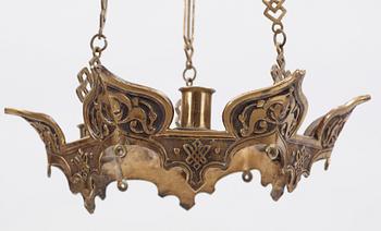 AMPEL, bronserad metall, 1800-talets slut. H 68.