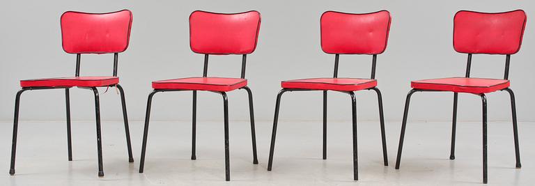 STOLAR, 4 st samt PALL, 1900-talets mitt.