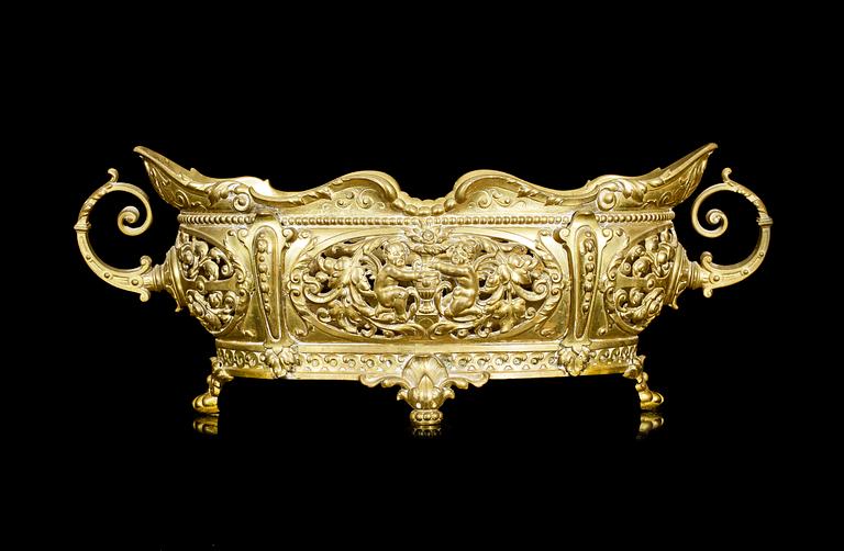 JARDINJERE, mässing, Louis XV-stil, 1900-tal.