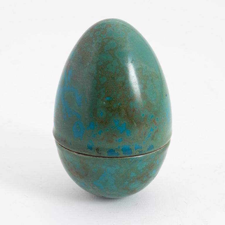 Hans Hedberg, a faience sculpture of an egg, Biot, France.