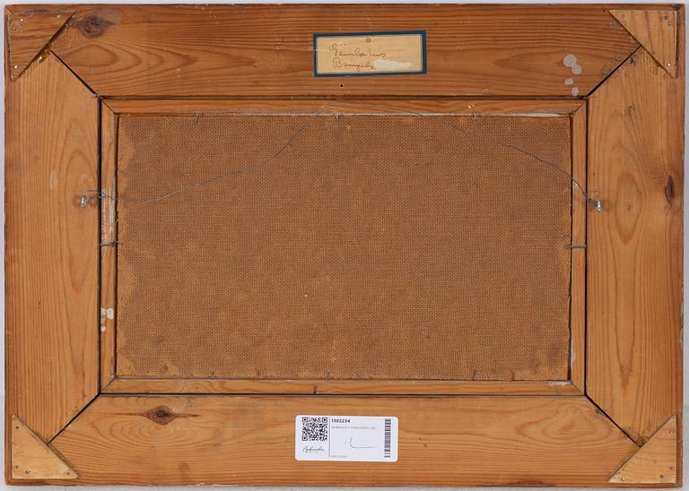 Reinhold Ljunggren, olja på pannå, signerad.