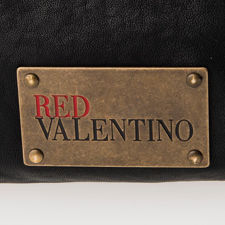 Red Valentino Black Leather Evening Bag.