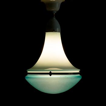 A PETER BEHRENS PENDANT LAMP "Luzette" L1530 + L1531 for AEG, the first half of the 20th century. Total height ca 54 cm.