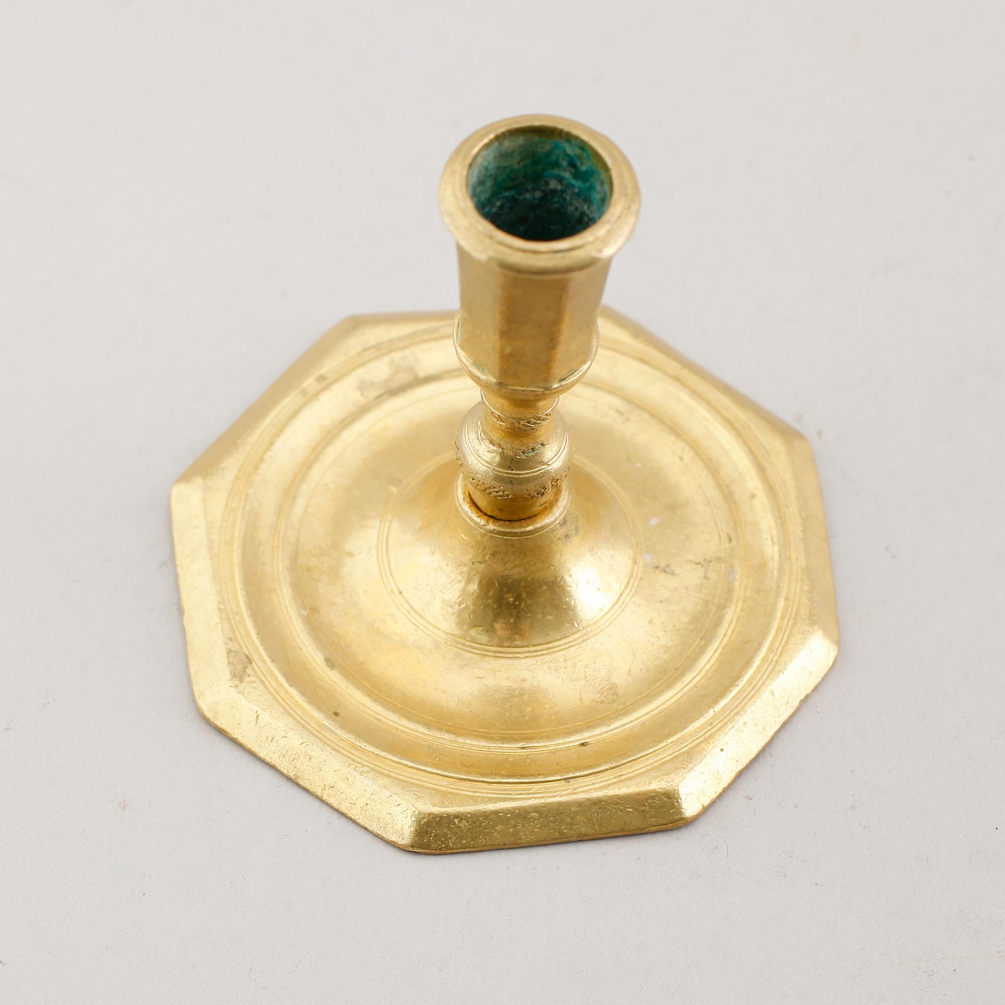 LJUSSTAKE, mässing, 1800-tal.