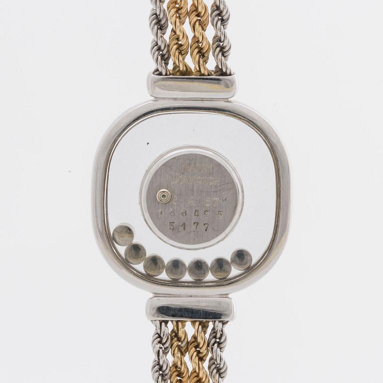 CHOPARD WRISTWATCH, 18K gold and whitegold, brilliant and single-cut diamonds 1,18 ct in total, 22 mm, quartz movement.
