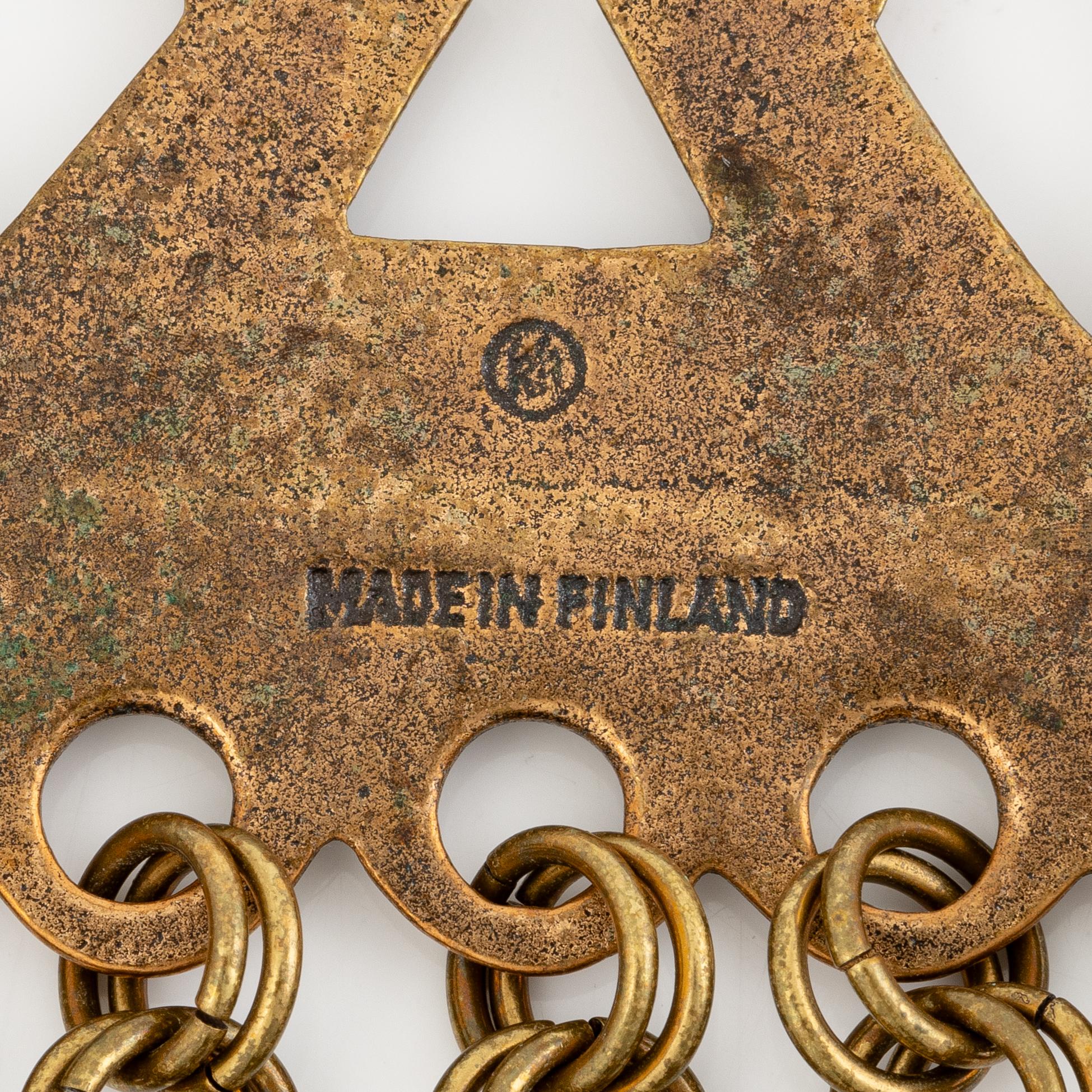 Pentti Sarpaneva, Kalevala Koru, necklace, bronze.