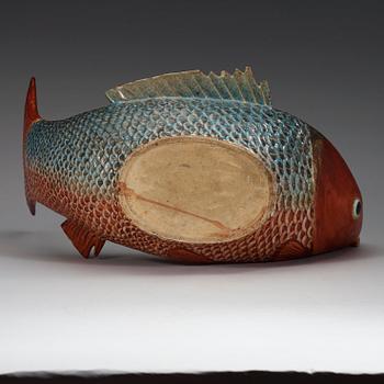 A famille rose carp tureen, Qing dynasty, Qianlong (1736-95).