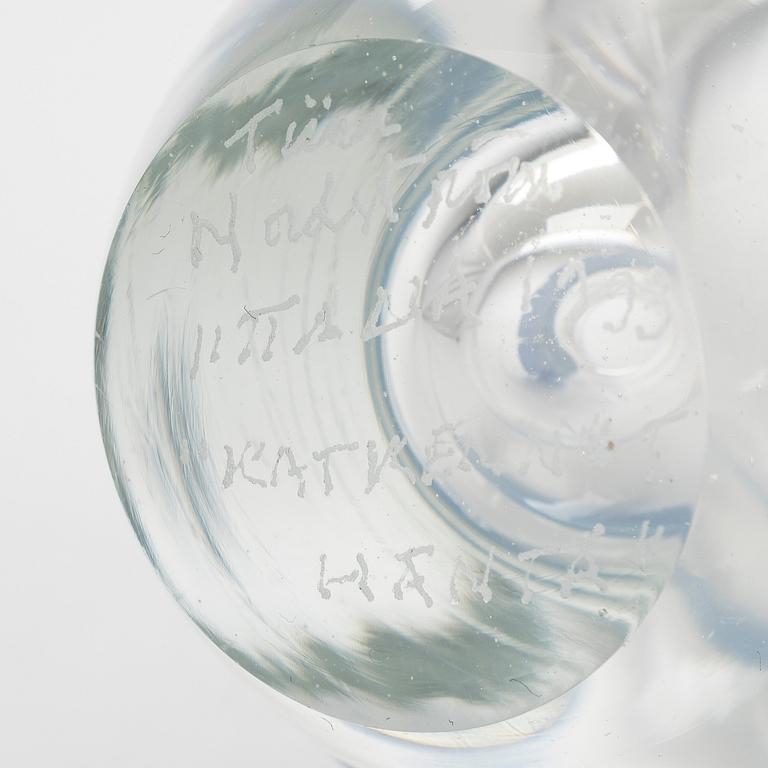 Tiina Nordström, an art glass signed Tiina Nordström, Iittala 1993.