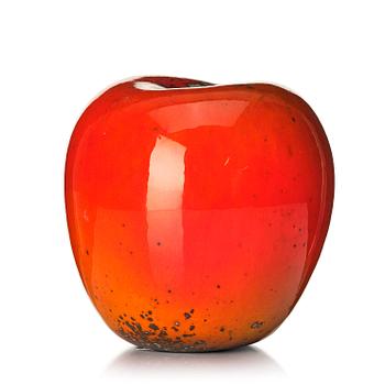 Hans Hedberg, a faience sculpture of an apple, Biot France.