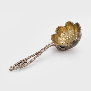 Grachev, a parcel-gilt silver sprinkle spoon, Saint Petersburg, around 1891.