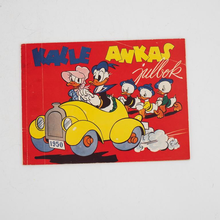 Comic books, "Kalle Anka & Co", Christmas books, 1949, 1950, 1952.