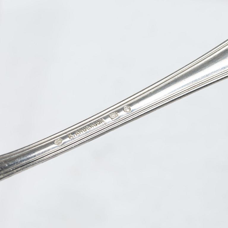 Cutlery, 30 pieces, silver, England and Sweden, including John Walton, Newcastle 1836.