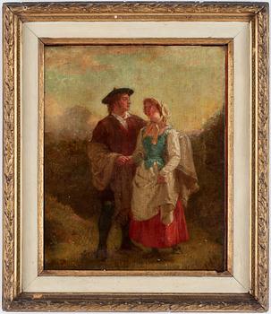 OKÄND KONSTNÄR, olja på duk, otydligt signerad, Storbritannien, 1800-tal.