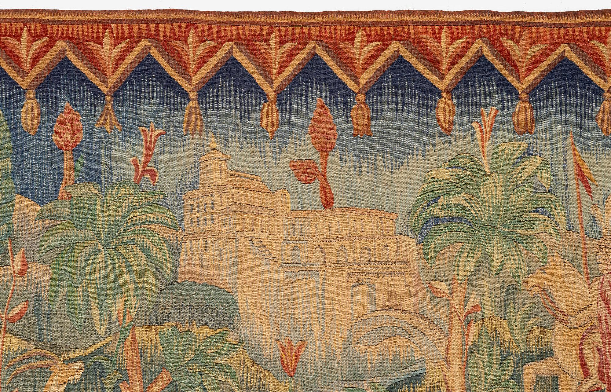 Carl Malmsten, a tapestry,  c. 213 x 113 cm, Handarbetets vänner, signed signed CM (V) dated 1920.
