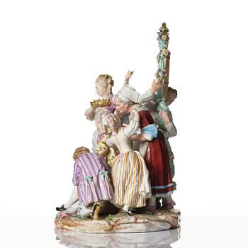 A Meissen figure group, 19th century.