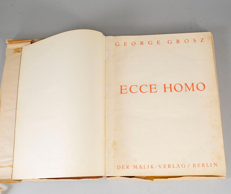 GEORGE GROSZ, book with 84 offset lithographs and 16 offset lithographs in color, Der Malik Verlag, Berlin 1923.