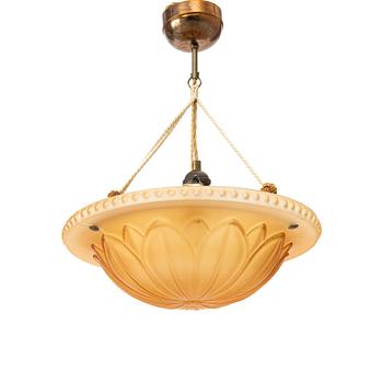 Harald Notini, taklampa, modell 10074, Arvid Böhlmarks Lampfabrik, Stockholm, 1920-tal.