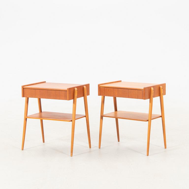 Sängbord ett par 1900-talets mitt Ab Carlström & Co möbelfabrik.