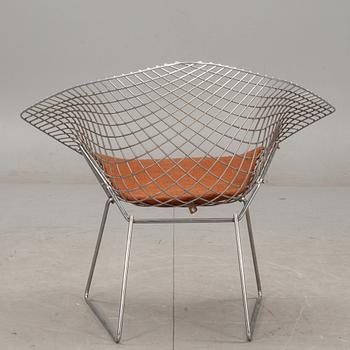 FÅTÖLJ, "Diamond chair", Harry Bertoia, Knoll, etikettmärkt, 1970/80-tal.