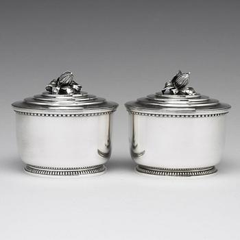 Atelier Borgila, a pair of sterling bonbonniéres, Stockholm 1945.