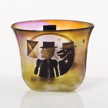 Bertil Vallien, skål, glas, Kosta Boda.