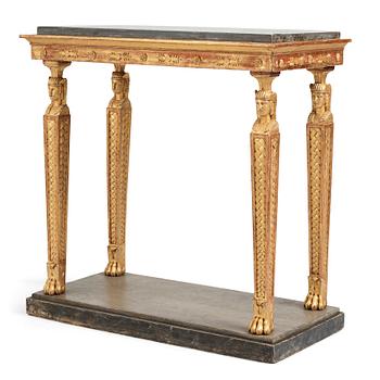 A late Gustavian early 19th century console table by J Frisk.