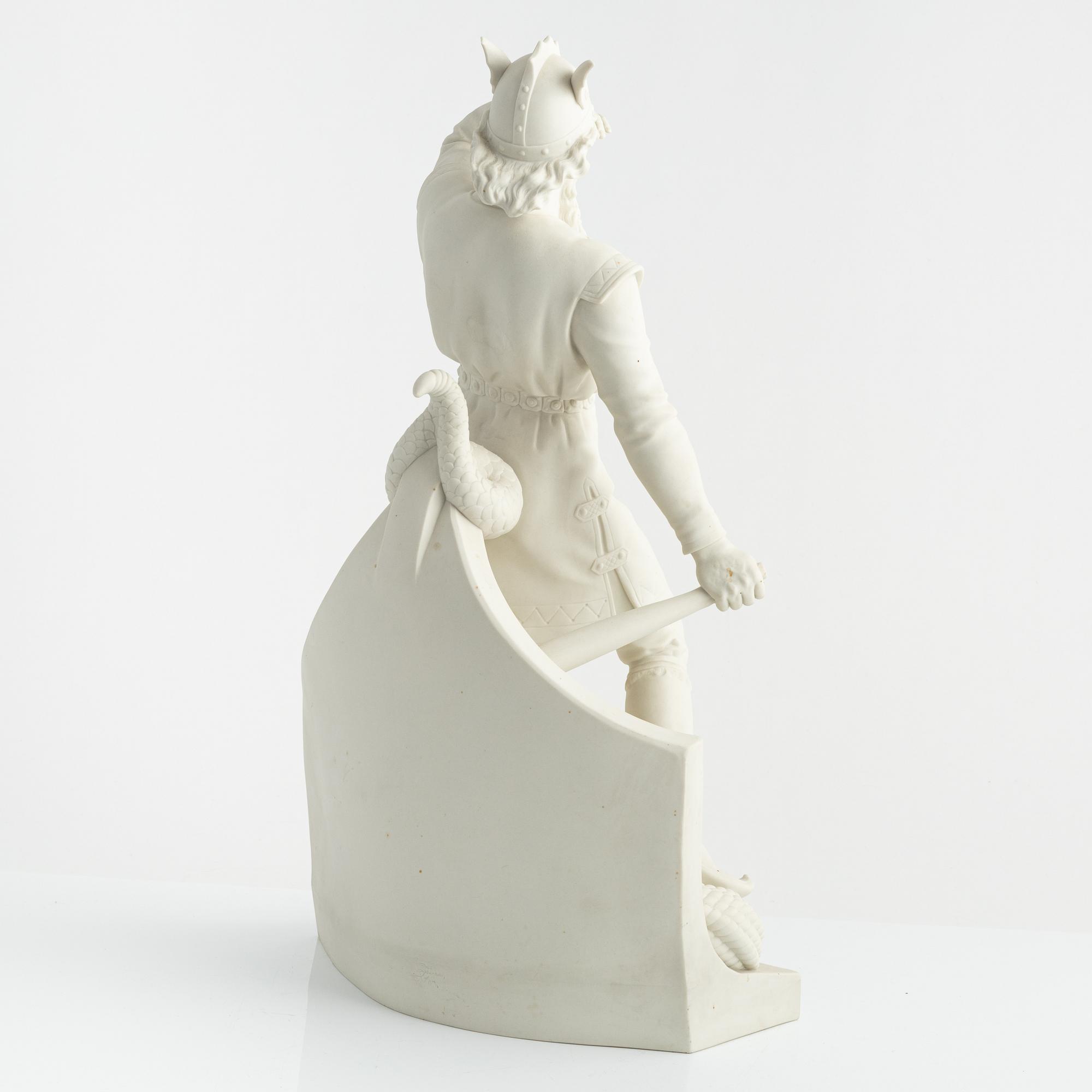A biscuit porcelain figurine, Gustafsberg, dated 1907.