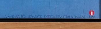 AFFISCHER, 2 st, "Alvar Aalto: Luonnos Sketch 1936 Iittala Finland." 1980-tal.
