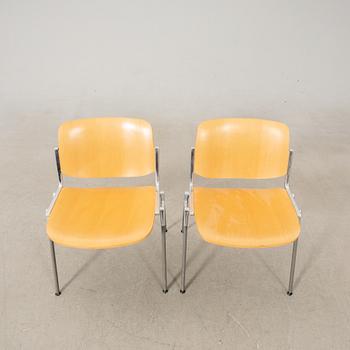 Giancarlo Piretti, Chairs 6 pcs, Castelli Italy.