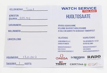Tissot, wristwatch, 33.5 mm, 14K gold, quartz, sapphire crystal.
