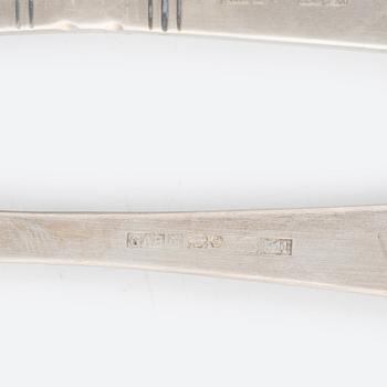 Jacob Ängman, sandwich cutlery, 12 pieces, model 'Rosenholm', mark of GAB, including Eskilstuna 2004.