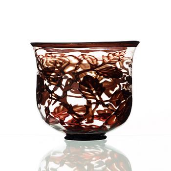 Eva Englund, a 'graal' glass vase, Orrefors 1975.