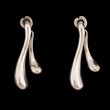 A pair of sterling silver earrings by Minas Spiridis for Georg Jensen, designed in the 1990's.