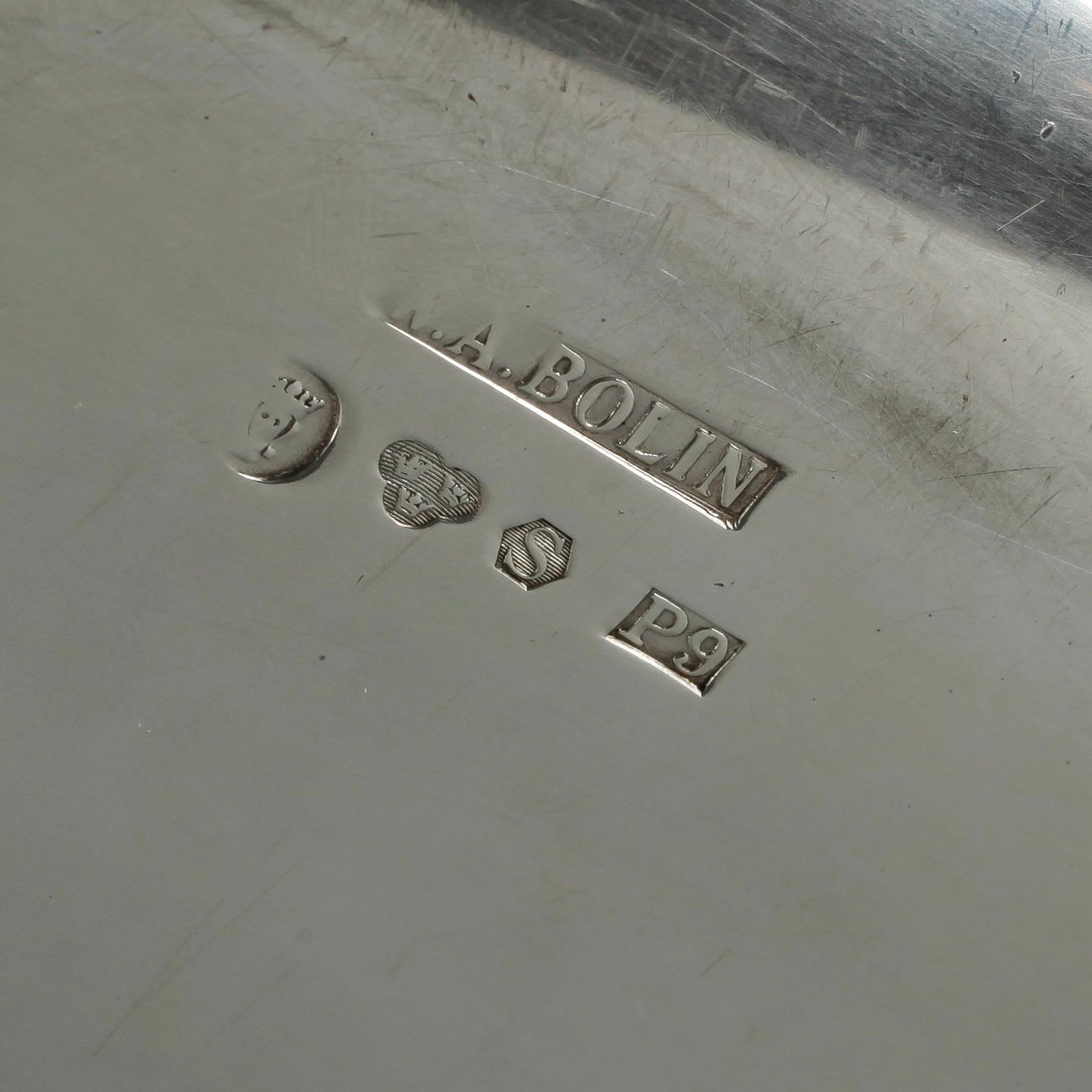 FAT, silver, W.A. Bolin, Stockholm, 1965. Vikt 1221 gram.
