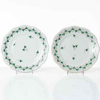 Matservis, 29 delar, "Parsley" och vas, porslin, Herend, Ungern.