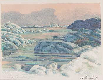 Roland Svensson, färglitografi, signerad HC X/XXX.