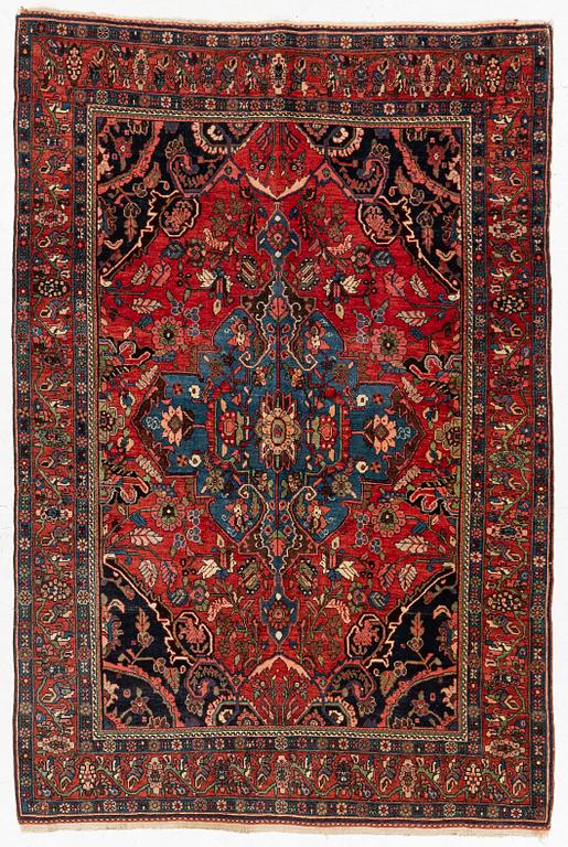 Matta antik Bidjar, Västra Iran, ca 210 x 143 cm.
