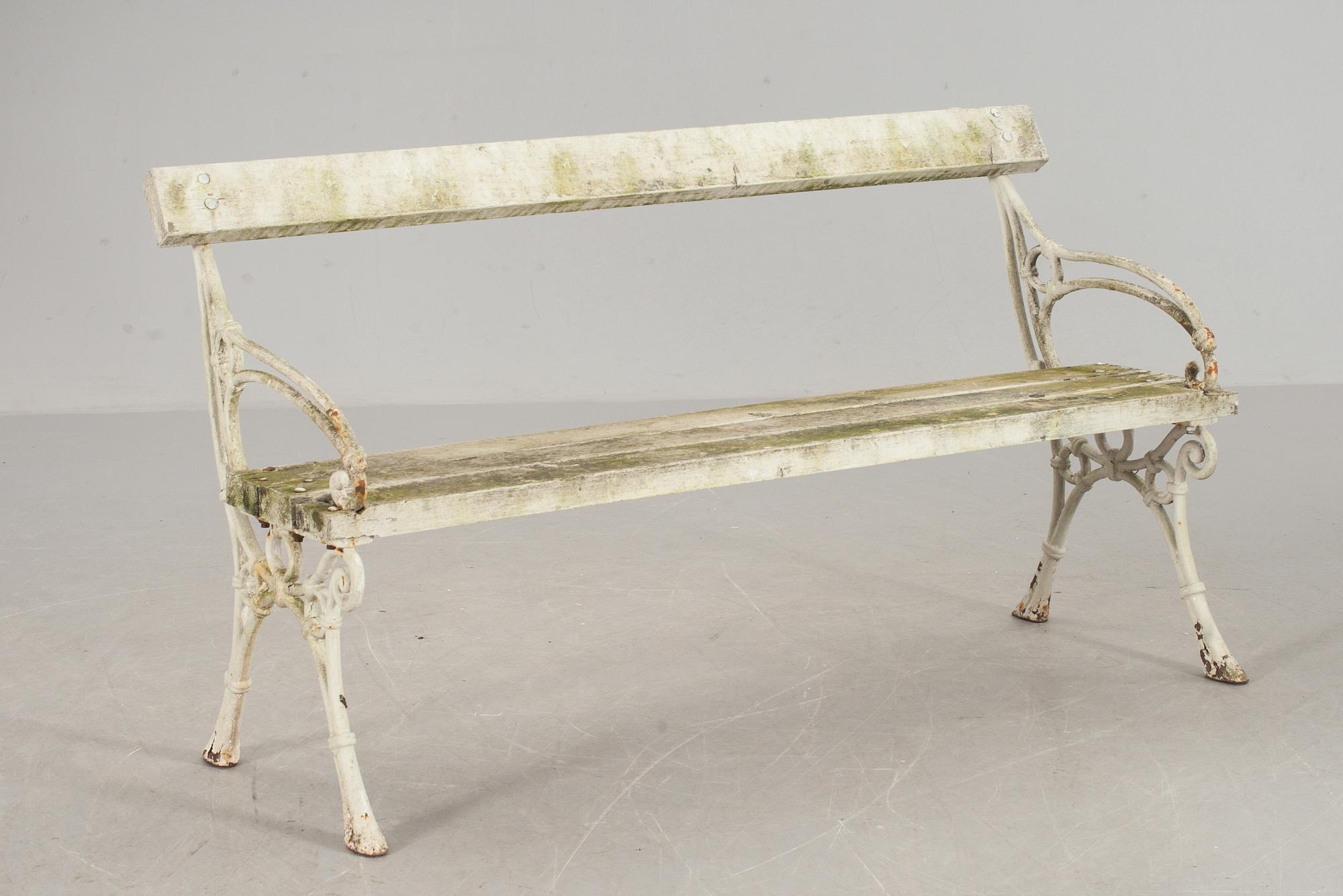 TRÄDGÅRDSBÄNK, gjutjärn, omkring 1900.