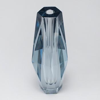 A glass vase by Strömbergshyttan.