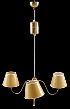 TAKLAMPA/HISSLAMPA, Josef Frank, tre ljusarmar. H 33.