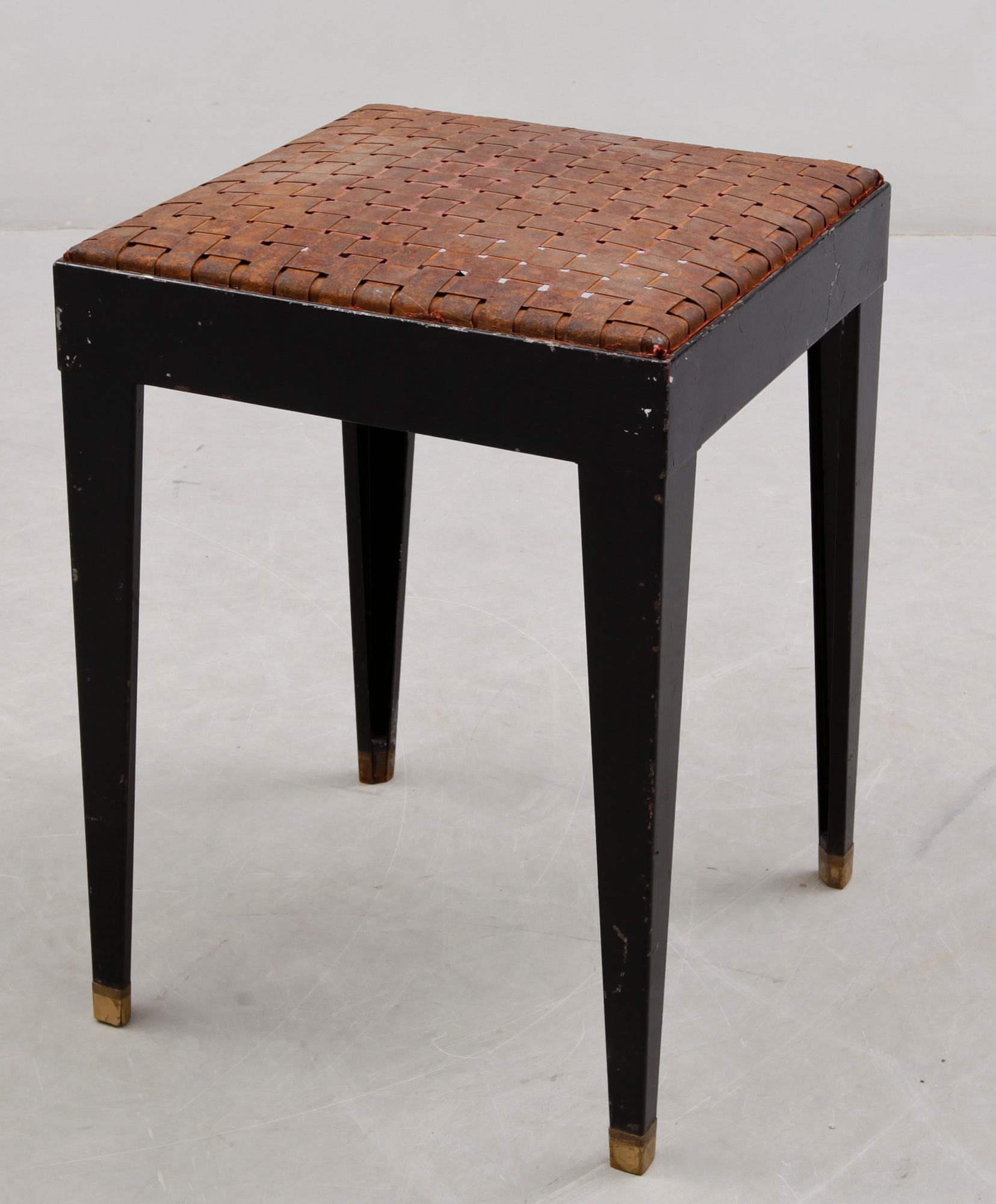 TABURETT, sannolikt Axel Ebbe, Rosengren, Kassaskåpsfabrik, 1930-tal.
