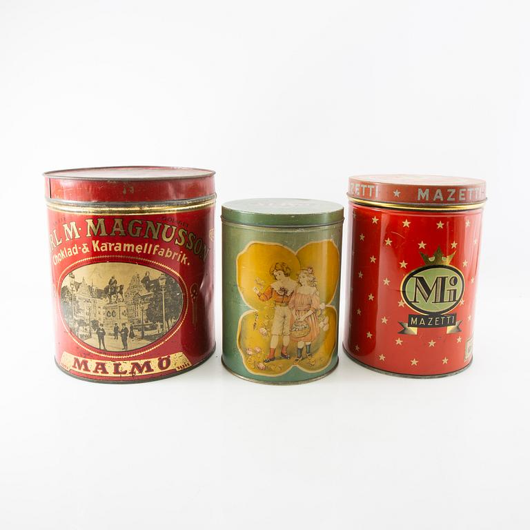 Cake tins 4 pcs early 20th century Påels, Mazetti Carl Magnusson.