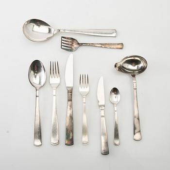 Jacob Ängman, bestick ca 66 st, silver, "Rosenholm", GAB, Stockholm/Eskilstuna N8 - E10.