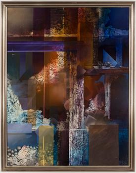 AKOS SOLLAR, oil on canvas, signed.